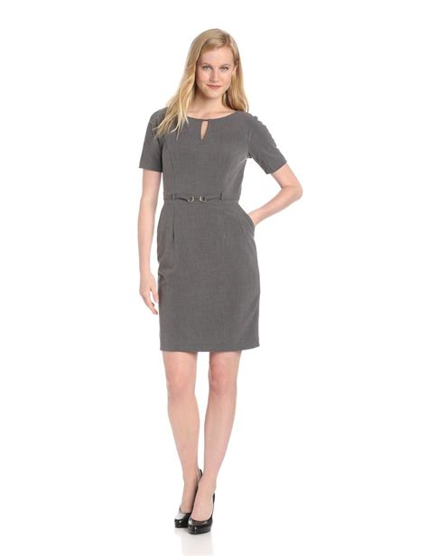 grey work dress h&m